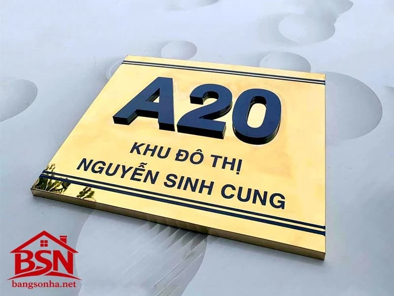 Bảng số nhà chữ nổi đẹp sang trọng cao cấp