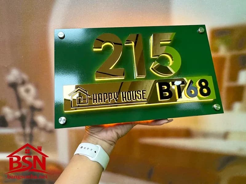 Bảng số nhà LED đẹp nổi bật ban đêm