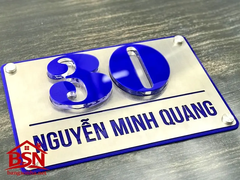 Bảng số nhà mica đẹp hiện đại nhiều màu