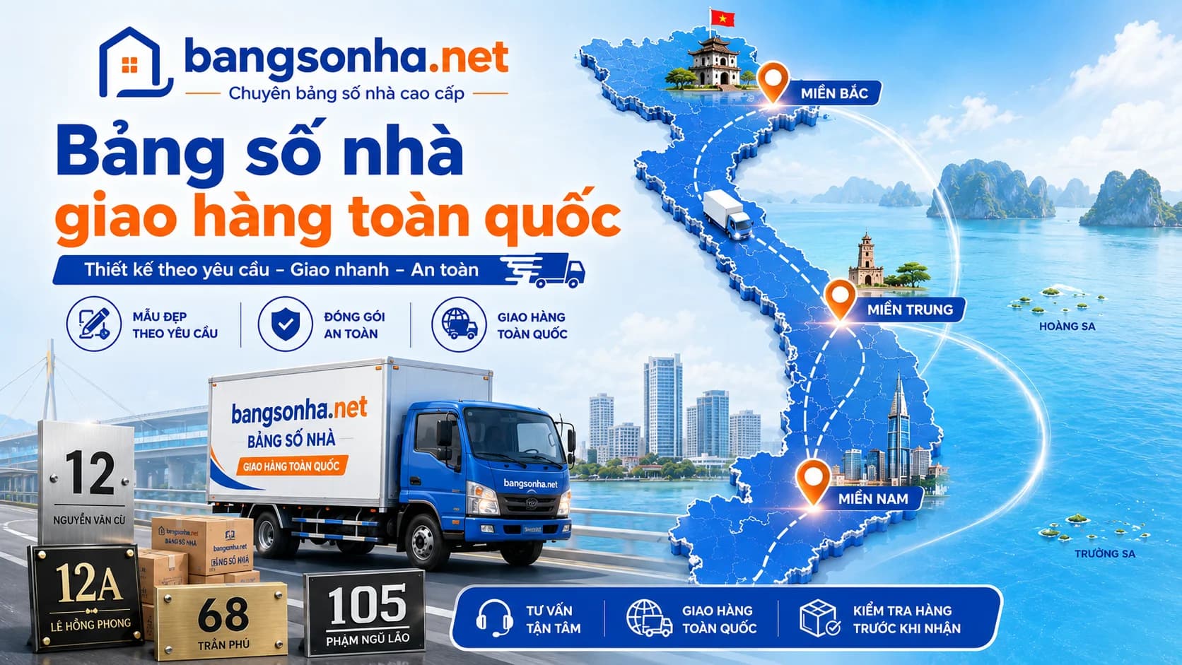 Làm bảng số nhà toàn quốc đẹp bền theo yêu cầu